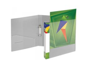 Rõngaskaaned A4 20mm 2r esikaanel kiletasku hall