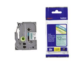 Kleepkirjalint/markeerimislint BROTHER TZE-731 12mm must rohelisel