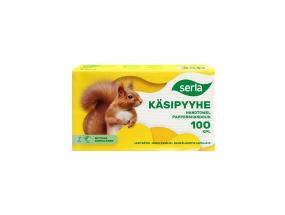 Lakanapyyhe 2-kerroksinen SERLA  100 kpl pakkauksessa