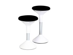 Aktiivituoli SUN-FLEX Active 62-71cm, istuimen halkaisija 310mm, jalan halkaisija 290mm, paino 5.6kg/ Musta kangas, valkoinen jalka