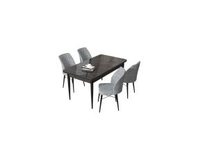 Tuoliryhmä Arp - Musta marmori, harmaa