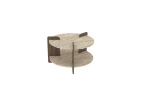 Sohvapöytä Oalla - Travertiini, pähkinäpuu