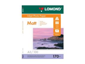 Lomond Photo Inkjet Paper Matte 170 g/m2 A3, 100 arkkia, kaksipuoleinen paperi