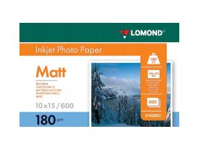 Lomond Photo Inkjet Paper Matte 180 g/m2 10x15, 600 arkkia