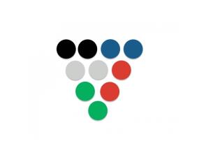 NOBO Magneetit, 20 mm, 8 kpl, musta väri.