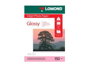 Lomond-valokuvamustesuihkupaperi Glossy 150 g/m2 A4, 50 arkkia