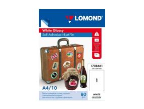 Lomond PET-kalvo mustesuihkutulostimille, valkoinen kiiltävä, itsekiinnittyvä A4, 10 arkkia