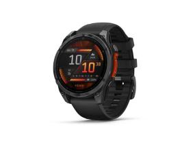 Garmin Fenix 8 -älykello 47 mm AMOLED Slate Gray ja musta silikoniranneke