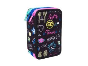 Kolmikerroksinen kynäkotelo, jossa on varusteet CoolPack Jumper 3 TENNIS STAR