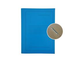 Projektikansio A4-kartonki Smiltainis metalliklipsillä, painettu sinisellä värillä