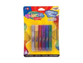 COLORINO Creative Metallic glitterliima 6 väriä