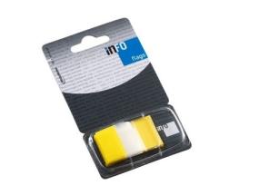 Paperi-indeksiset globaalilappuset, 25x43mm, keltainen, muovi (1x50) 0718-203