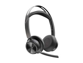 Poly Voyager Focus 2 MS Teams langattomat kuulokkeet, Bluetooth, USB-C/A-sovitin, musta