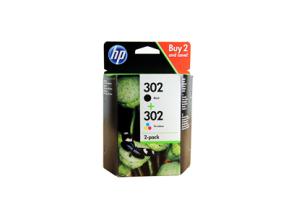 HP Ink No.302 musta + väri (X4D37AE)