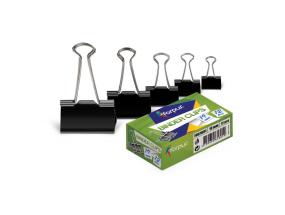 Forpus klipsit, 32mm, musta 12 kpl