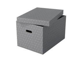 Säilytyslaatikko kannella ESSELTE Home 355x305x510mm (L) harmaa 3kpl
