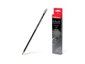 Tavallinen lyijykynä HB pyyhekumilla ERICH KRAUSE Megapolis teroitettu 12 kappaleen pakkauksessa