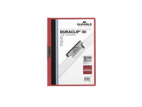 Kansiot A4 DURABLE Duraclip 30 sivulle punainen