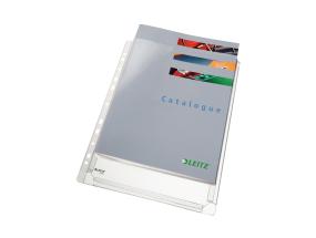 Muovitaskullinen U-taskullinen A4-sidonta, läpällä, 170 mikronia, jopa 200 arkkia, 5 kpl/pkt, Leitz