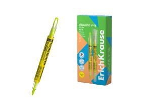 Kaksipäinen tekstimerkki ERICH KRAUSE Visioline V-16 Zoom Neonkeltainen