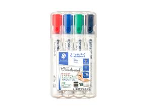 Sarja taulun tusseja STAEDTLER Lumocolor 351 leikkauskärki 4 väriä