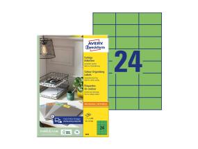 Tarratarra AVERY Zweckform 70x37 mm 100 arkkia vihreä (3450)
