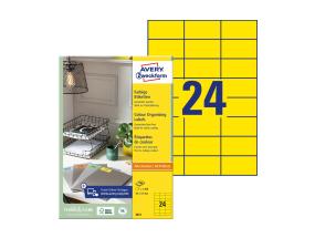 Kopio-lasertarra 70x37mm 100 arkkia/ltk. ZW 3451E keltainen 24-osainen