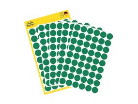 Pyöreä huomiotarra Q12mm vihreä ZW 3143