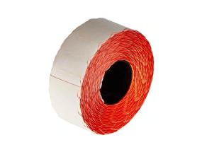 Tarratarra hintapistooliin 26x12mm punainen vaalealla liimalla 1500 kpl rullassa
