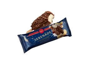 LAIMA SERENADE Aprikoosikermajäätelö hasselpähkinäpaloilla suklaakuorrutuksessa 90ml/62g x 35