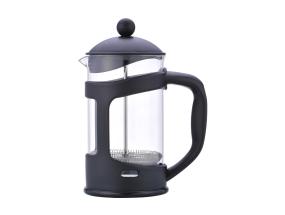 Kahvipuristinpannu 1000ml muovirunko, jossa on ruostumattomasta teräksestä valmistettu siivilä