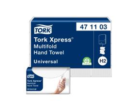 Pehmopaperi 2-kerroksinen TORK Xpress Multifold Universal H2, 23,4x21,3 cm 190 arkkia (471103)