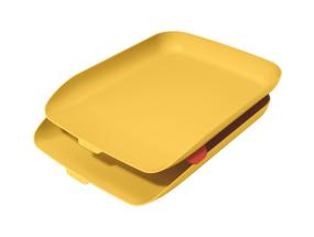 Asiakirjalaatikko LEITZ Cozy A4 keltainen 2 kappaleen pakkauksessa