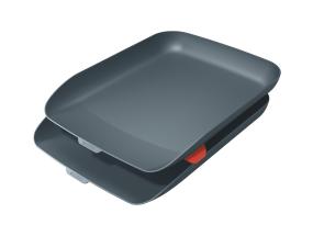 Asiakirjalaatikko LEITZ Cozy A4 harmaa 2 kappaleen pakkauksessa