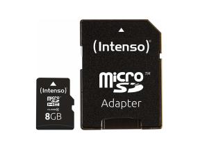 MUISTI MICRO SDHC 8GB C10/W/ADAPTERI 3413460 INTENSO
