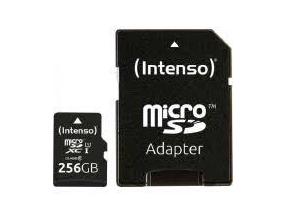 MUISTI MICRO SDXC 256GB UHS-I/W/ADAPTERI 3423492 INTENSO