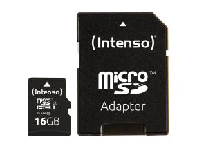 MUISTI MICRO SDHC 16GB C10/W/ADAPTERI 3433470 INTENSO