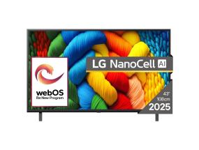 Televisio LG 43 " 4K Ultra HD 3840 x 2160 pikseliä Flat 16:9 LED 43NANO80A3B