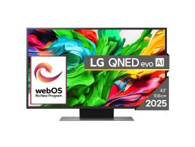 Televisio LG 43" 4K/Smart 3840x2160 Langaton LAN Bluetooth webOS Musta 43QNED86A3C