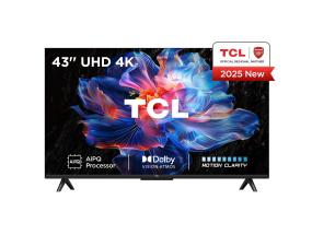 Televisio TCL 43 " 4K Ultra HD 3840 x 2160 pikseliä Flat 16:9 DLED 43V6C