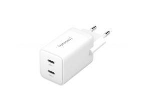 Laturisovitin, seinään kiinnitettävä 2XUSB-C GAN 7804012 INTENSO