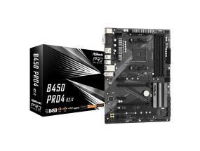 Emolevy ASROCK AMD B450 SAM4 ATX 4xPCI-Express 2.0 1x 2xPCI-Express 3.0 16x 2xM.2 Muisti DDR4...