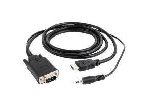 KAAPELI HDMI-VGA +3.5MM/3M A-HDMI-VGA-03-10 GEMBIRD