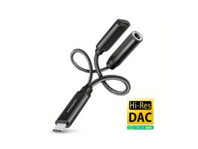 ÄÄNIKORTTISOVITIN USB-C/3.5MM/HI-RES DAC ADA-HCPD AXAGON