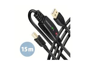 KAAPELI USB2.0 A-M/B-M AKTIIVINEN/15M ADR-215B AXAGON