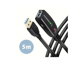 KAAPELI USB3.2 A-M/A-F AKTIIVINEN/5M ADR-305 AXAGON