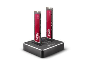 SSD ACC TELAKOINTIASEMA USB-C/2XM.2 NVME ADSA-M2C AXAGON