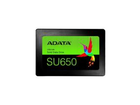 SSD ADATA SU650 512GB SATA 3.0 Kirjoitusnopeus 450 Mt/s Lukunopeus 520 Mt/s 2,5" TBW 140...