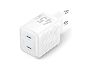 MOBIILILATURI SEINÄ 45W USB-C/2P VALKOINEN FEFW0-EU VENTION