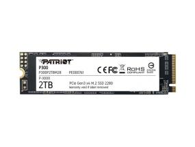 SSD PATRIOT P300 2TB M.2 PCIE NVMe QLC Kirjoitusnopeus 1650 Mt/s Lukunopeus 2100 Mt/s 3...